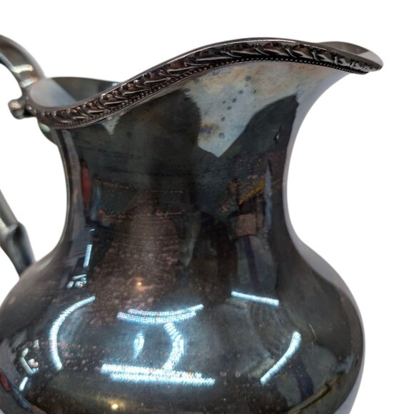 Vtg Reed Barton Old London 7025 Water Pitcher Sliver Plated 8 HP 8.5" x 9.5" - Picture 11 of 13